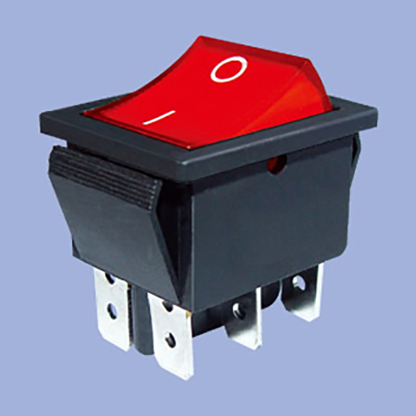 on off Red Light Illuminated Boat Rocker Switch